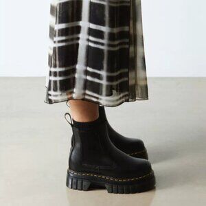 Dr. Martens Black Audrick Nappa Leather Platform Chelsea Boots US 8 EU 39